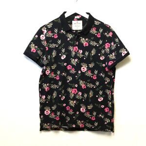 HOLLISTER Epic Flex Hawaiian Tropical Floral AOP Polo Shirt Short Sleeve Mens M